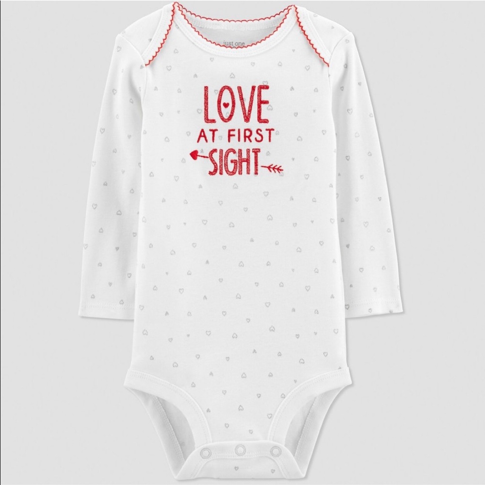 Carter’s JOY Love At First Sight Long Sleeve Bodysuit Size  6 Months